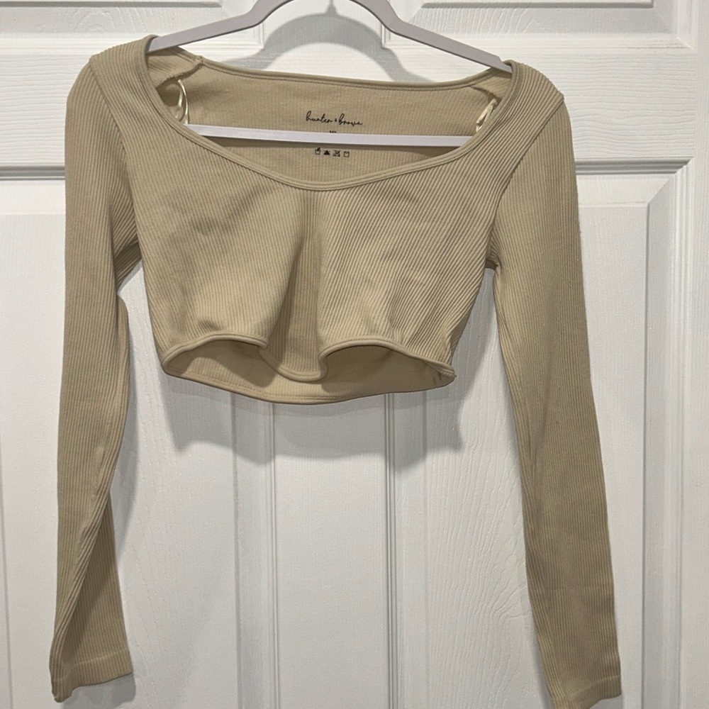 Hunter & Brown Ribbed Crop Top Women’s M/L